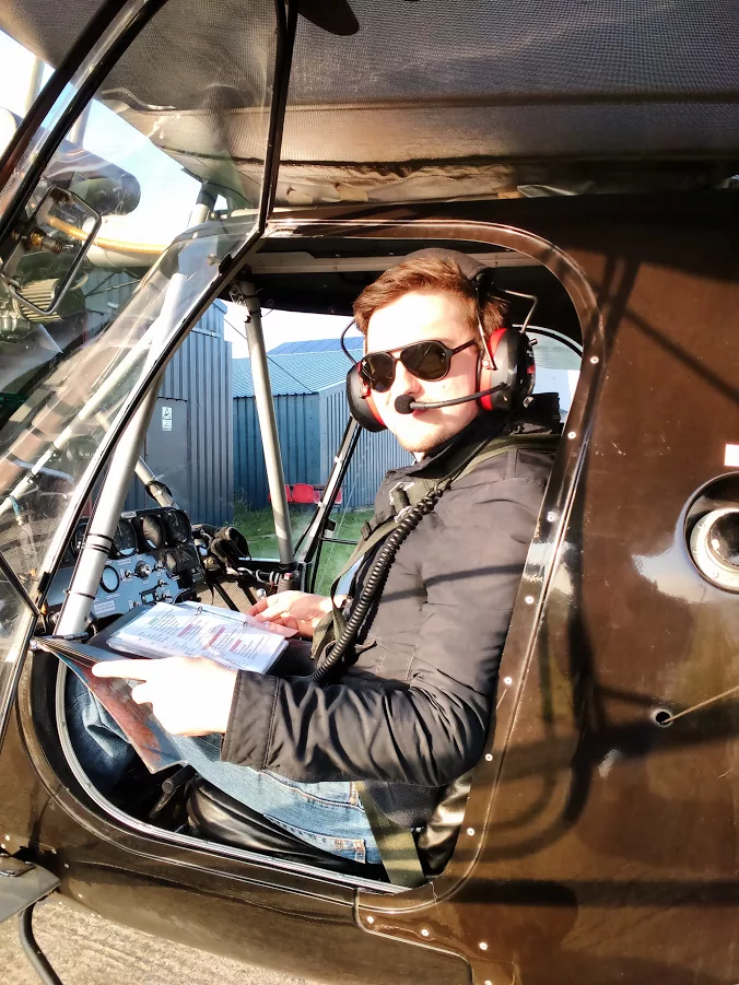 Ben Ringland auditioning for a part in the remake of Top Gun following his First Solo Flight