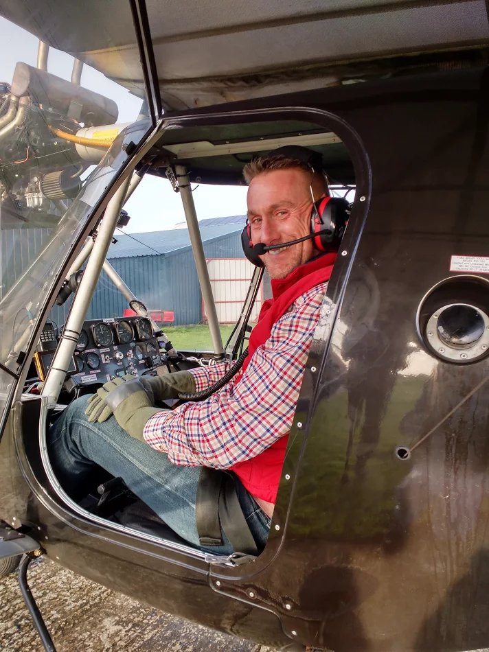 Bill Harvey is understandably chuffed with his First Solo Flight