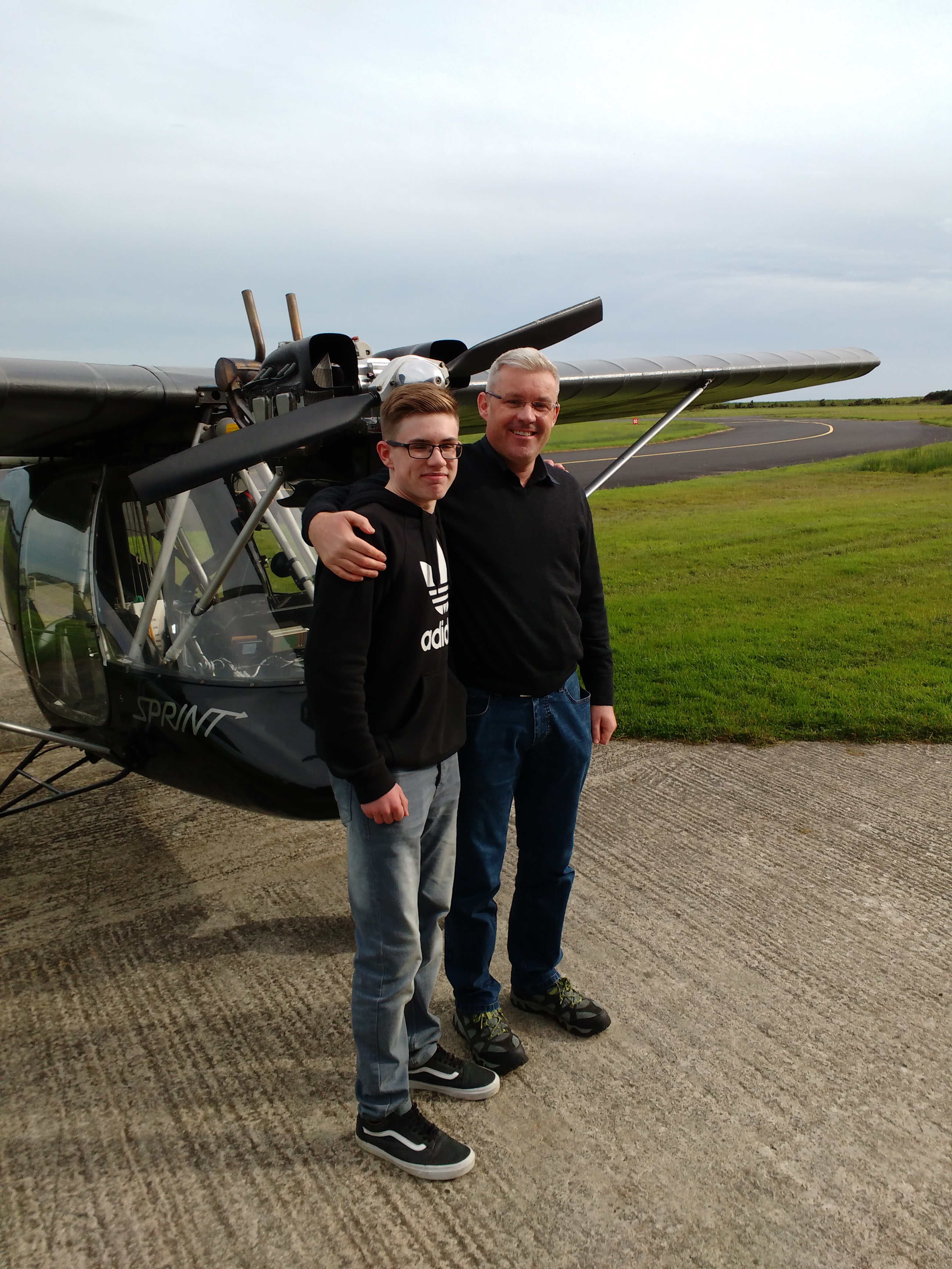 Damien Martin and son Tom go solo on the same day.